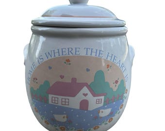 Vtg 1986 Treasure Craft Auntie Em Home Is Where The Heart Is Cookie Jar Cottage