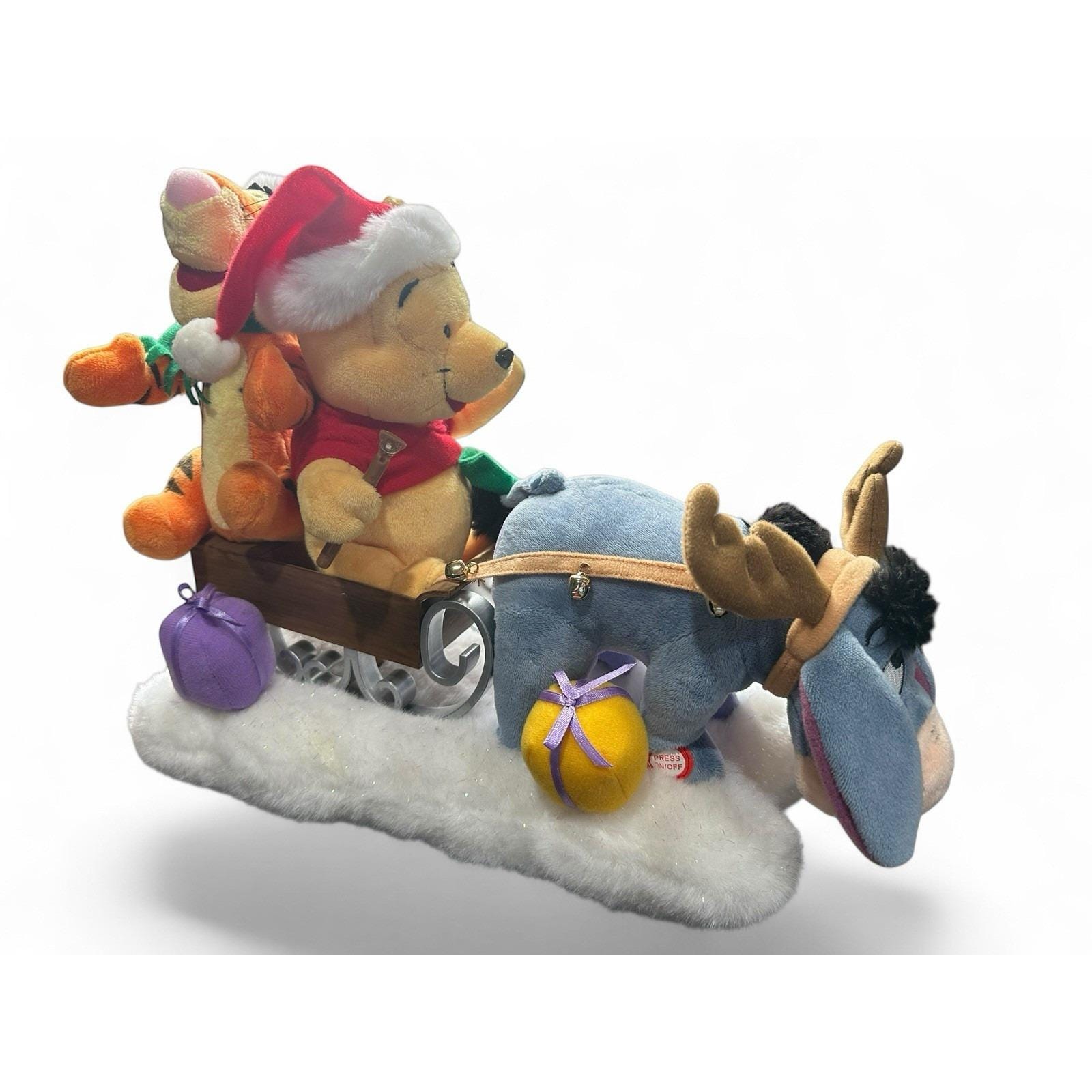 Tigger Ride Winnie the Pooh Tigger Eeyore Plush Christmas Sleigh Ride W/ Music ...