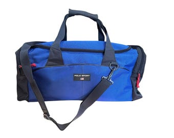 Vintage VTG 90s Polo Sport Ralph Lauren Blue Travel Duffle Bag