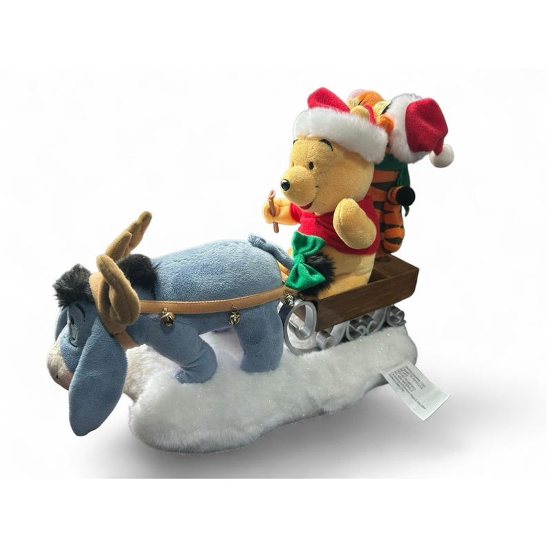 Tigger Ride Winnie the Pooh Tigger Eeyore Plush Christmas Sleigh Ride W/ Music ...