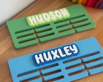 Personalised Medal Holder | Custom Name Display | Kids Sports Rack | 3D Printed Hanger