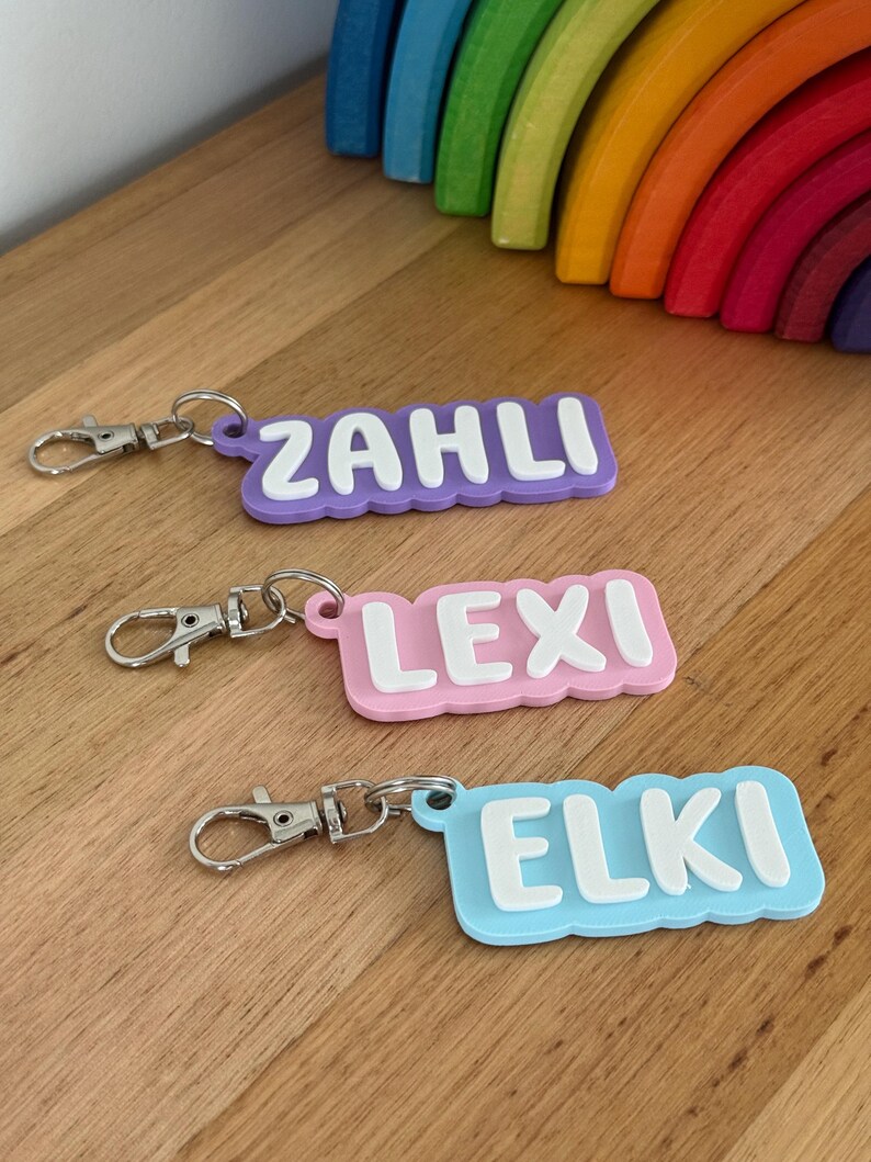 Custom Name Keyrings | 3D Printed Name Keyring - Etsy Australia