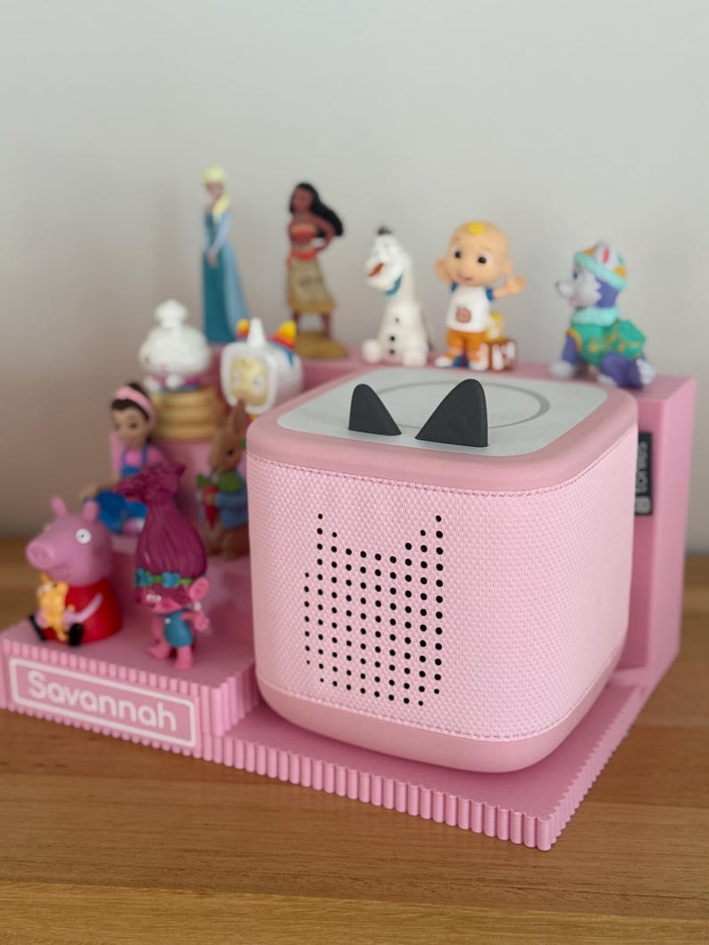 Personalized Toniebox Shelf | Ribbed Tonie Character Storage image 3