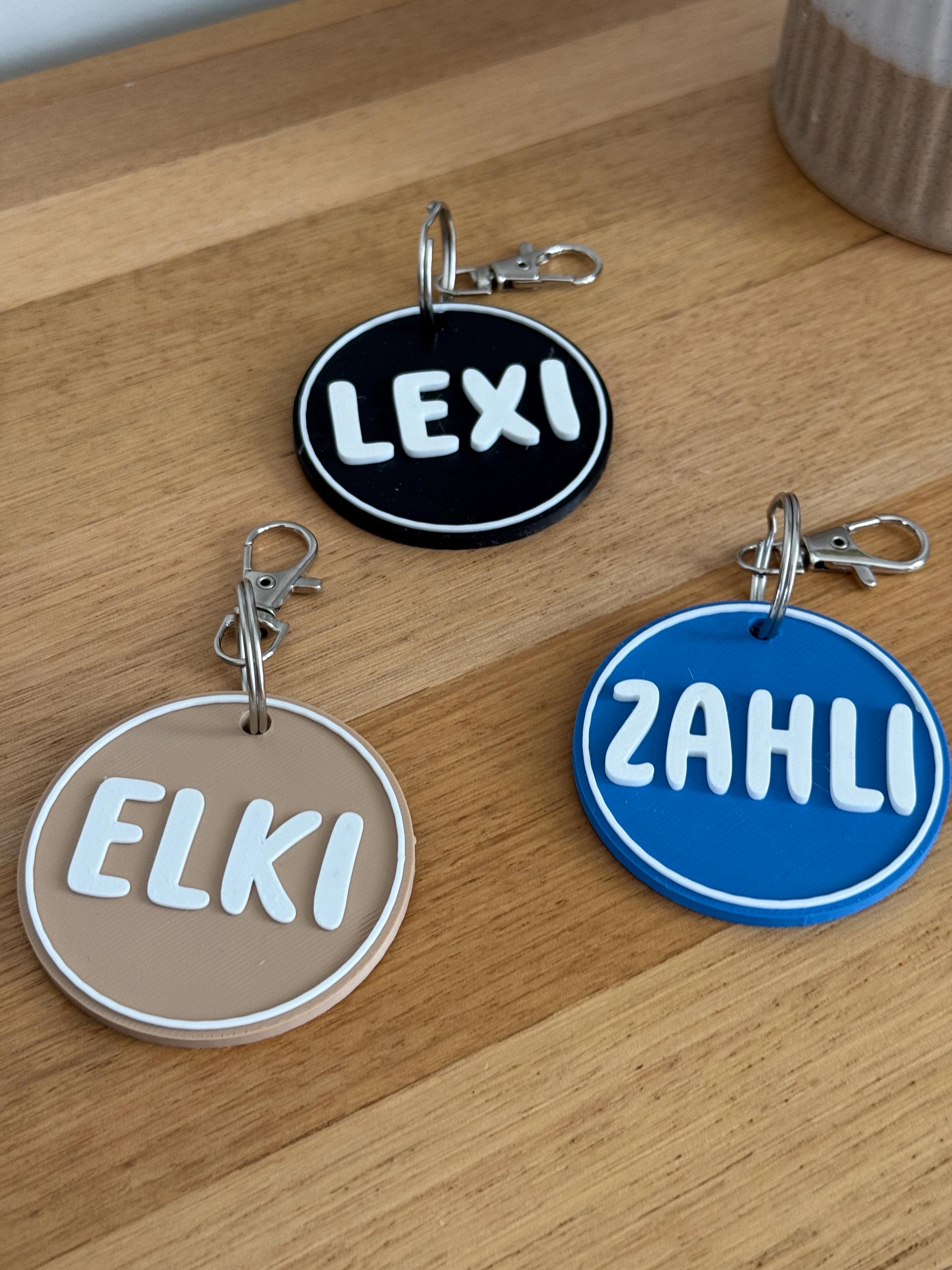 Custom Name Keyrings | 3D Printed Name Keyring - Etsy Australia