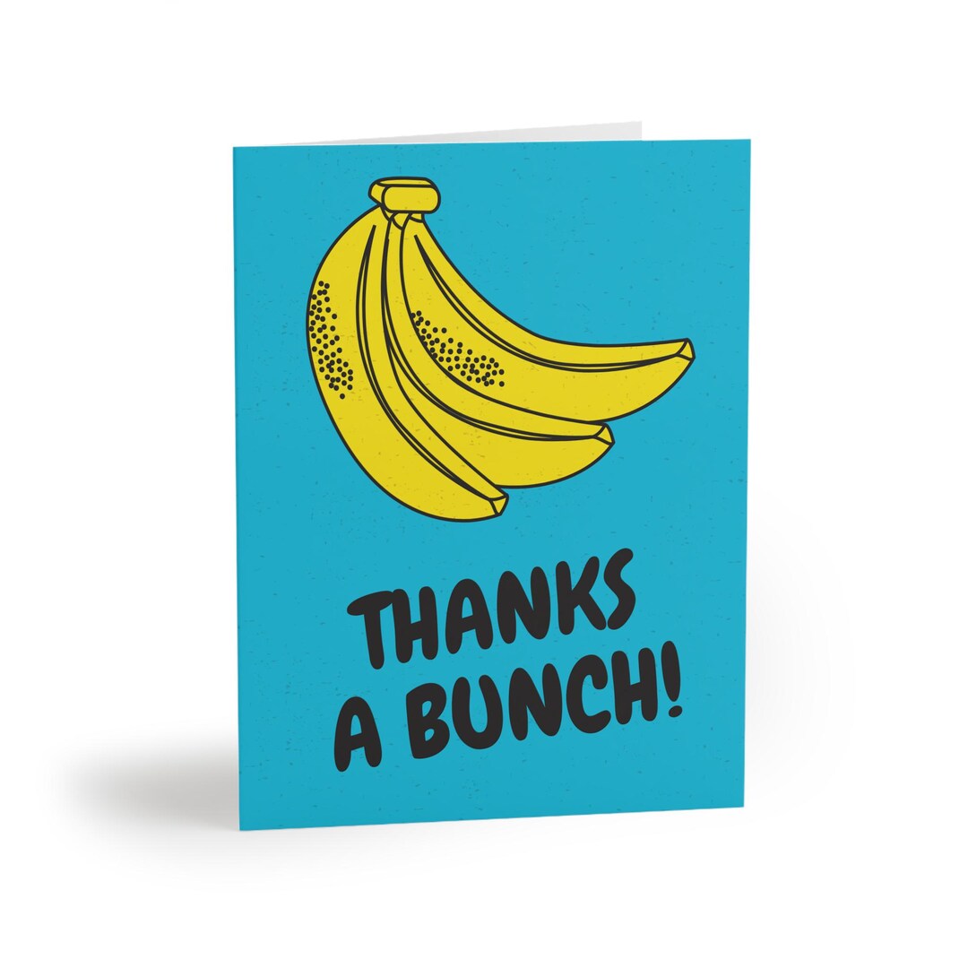 Thanks a Bunch Banana Greeting Cards | Thank You Cards (8/16/24 Pcs) - Etsy