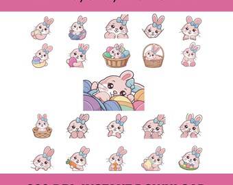 Easter Bunny Clipart png svg eps | Cartoon PNG SVG Bundle, happy easter day, easter day, easter png