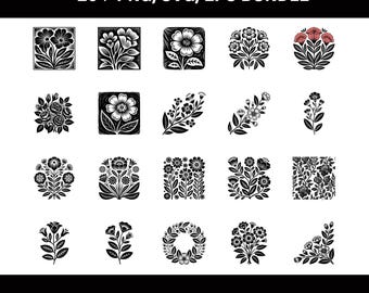 Wildflower SVG,Flower svg,Flower Bouquet svg,Botanical svg,Flower Meadow Svg,Flower Border Svg,Nature Svg,Spring SVG,Cricut & Silhouette