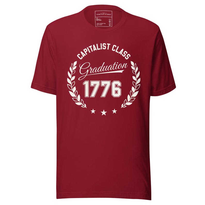 Capitalist Class 1776 Graduation T-shirt, American Economic Heritage ...