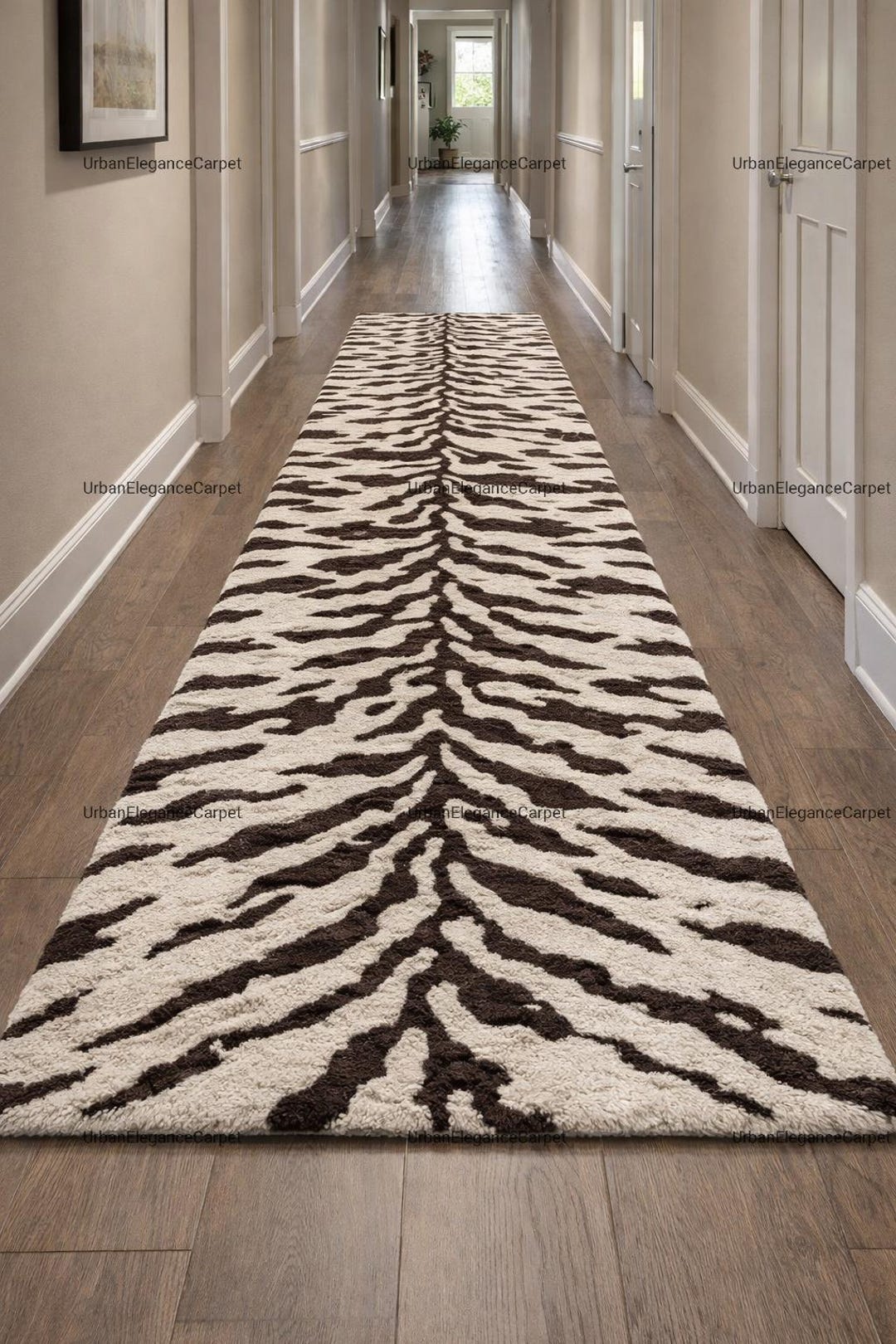 Zebra Print Entry Rug Zebra Print Hallway Runner, Animal Print Runner Rug for Entryway ...