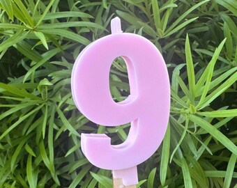 Light Pink Number Birthday Candle –  Number Candle - Party Decor
