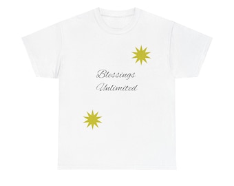 Blessings Unlimited Graphic Shirt, Inspirational Gift, Casual Wear, Positive Vibes, Everyday Comfort