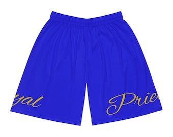 Royal Priesthood Basketball Shorts | AOP Script Text