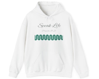 Speak Life Hoodie, Proverbs 18:21, Unisex Cozy Sweatshirt, Positive Affirmation Wear