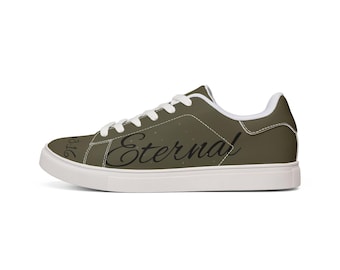 Eternal Life John 3:16 Sneakers | Leather Low-Top Shoes