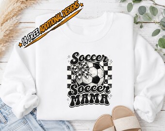 Soccer Mama PNG | Soccer Mom Shirt Design | Coquette Soccer Bow PNG | Game Day Sublimation | Trendy Sports Mom Digital Download