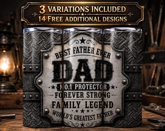 Best Dad Ever 20oz Tumbler Wrap PNG | Fathers Day Tumbler Wrap | Dad Tumbler PNG | Men's Tumbler Wrap | Seamless Skinny Tumbler Design