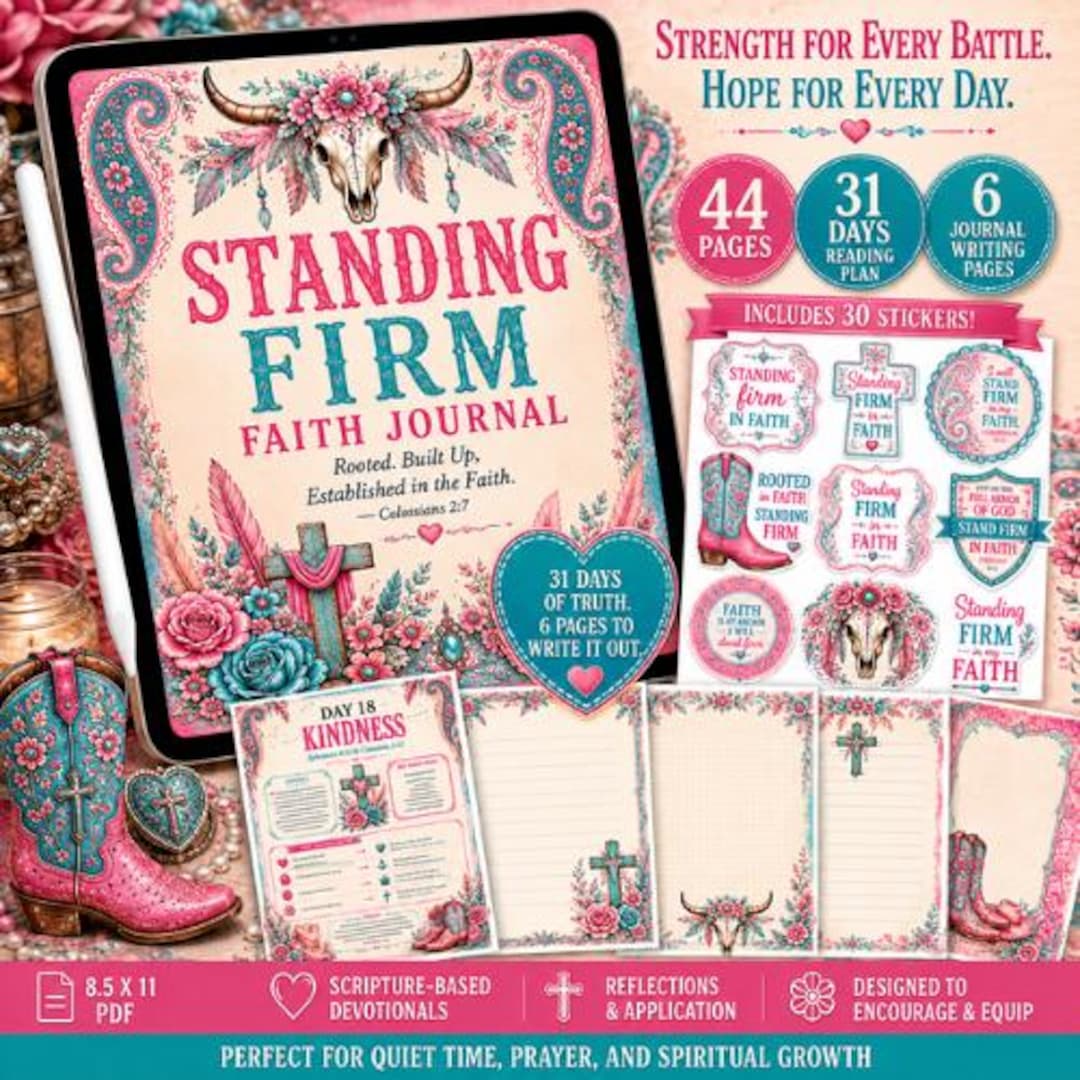 Standing Firm in Faith Bible Study Journal Spiritual Warfare Devotional ...