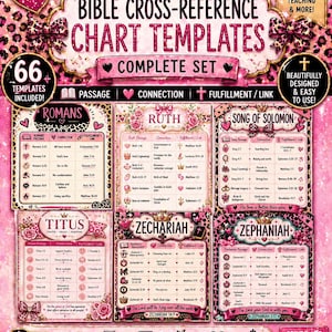 Kreuz Referenz Charts | Bibel Studium Printable Bundle