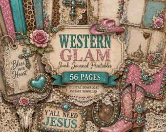 Western Glam Junk Journal 56 Printable Pages