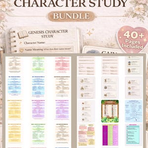 Paquete de hojas de trabajo para el estudio bíblico del Génesis (PDF imprimible)