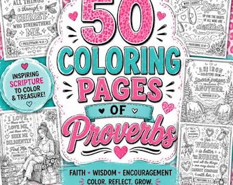 50 Sprüche Malseiten PDF zum ausdrucken | Bibelverse für Frauen