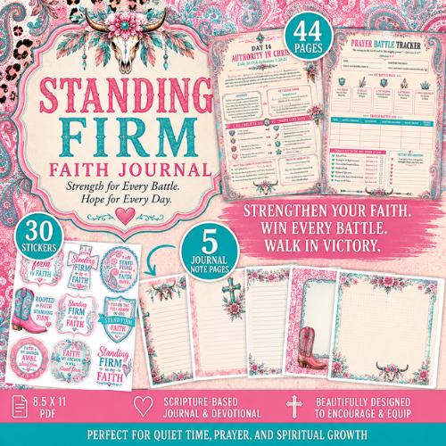 Standing Firm in Faith Bible Study Journal Spiritual Warfare Devotional ...