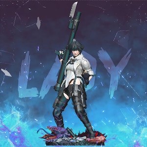 Lady Devil May Cry 5 Statue – Crimson Dominion 3D Print Model (Digital STL File)