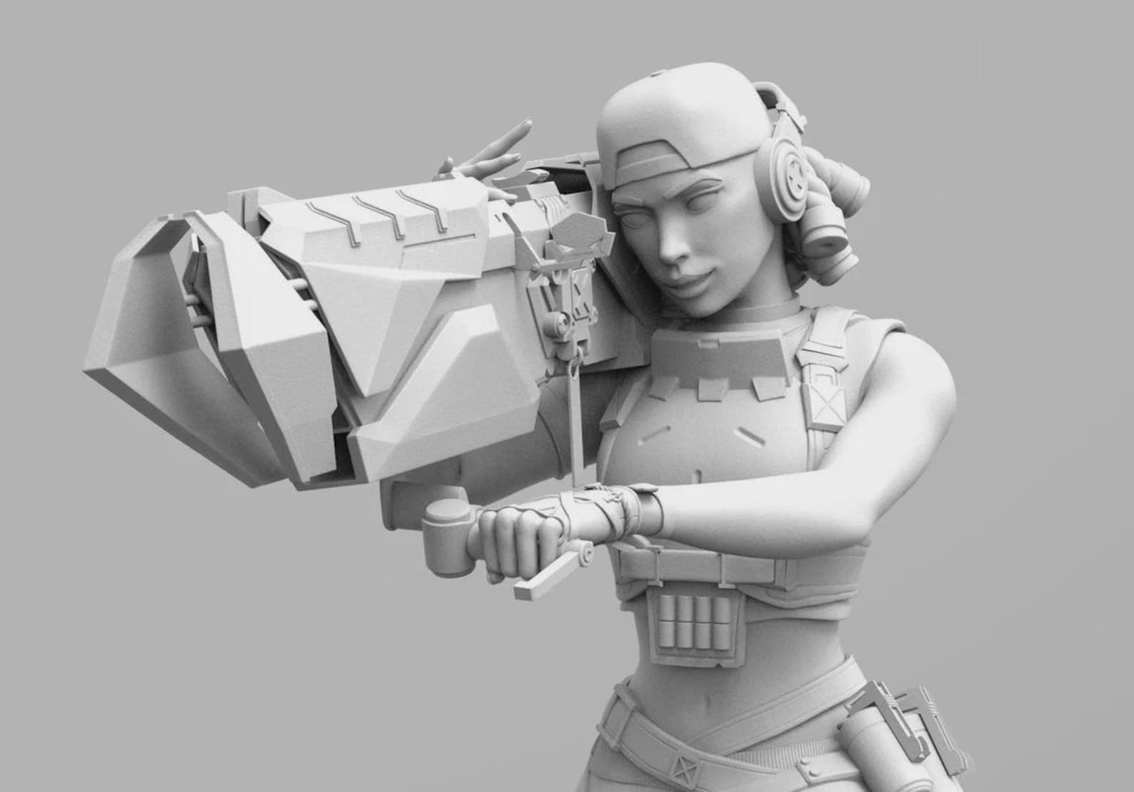 Valorant Raze Model Valorant – Raze | Paintbomb Fury STL Statue | 3D Print Model | Digital ...