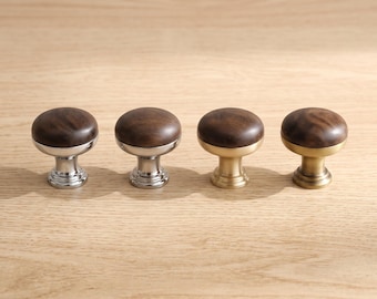 Houten kastknoppen, ronde ladehandgrepen, meubelgrepen, keukenbeslag, dressoirknoppen, kledingkastdeurgrepen, vintage decoratie