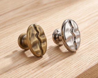 Coffee Bean Cabinet Knob, Drawer Knob, Dresser Knob, Kitchen Cabinet Hardware, Decorative Furniture Knob, Cupboard Knob, Vanity Hardware