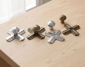 Art Deco kastknop, geometrische ladeknop, vintage meubelbeslag, keukenkastbeslag, dressoirknop, decoratieve kastknop