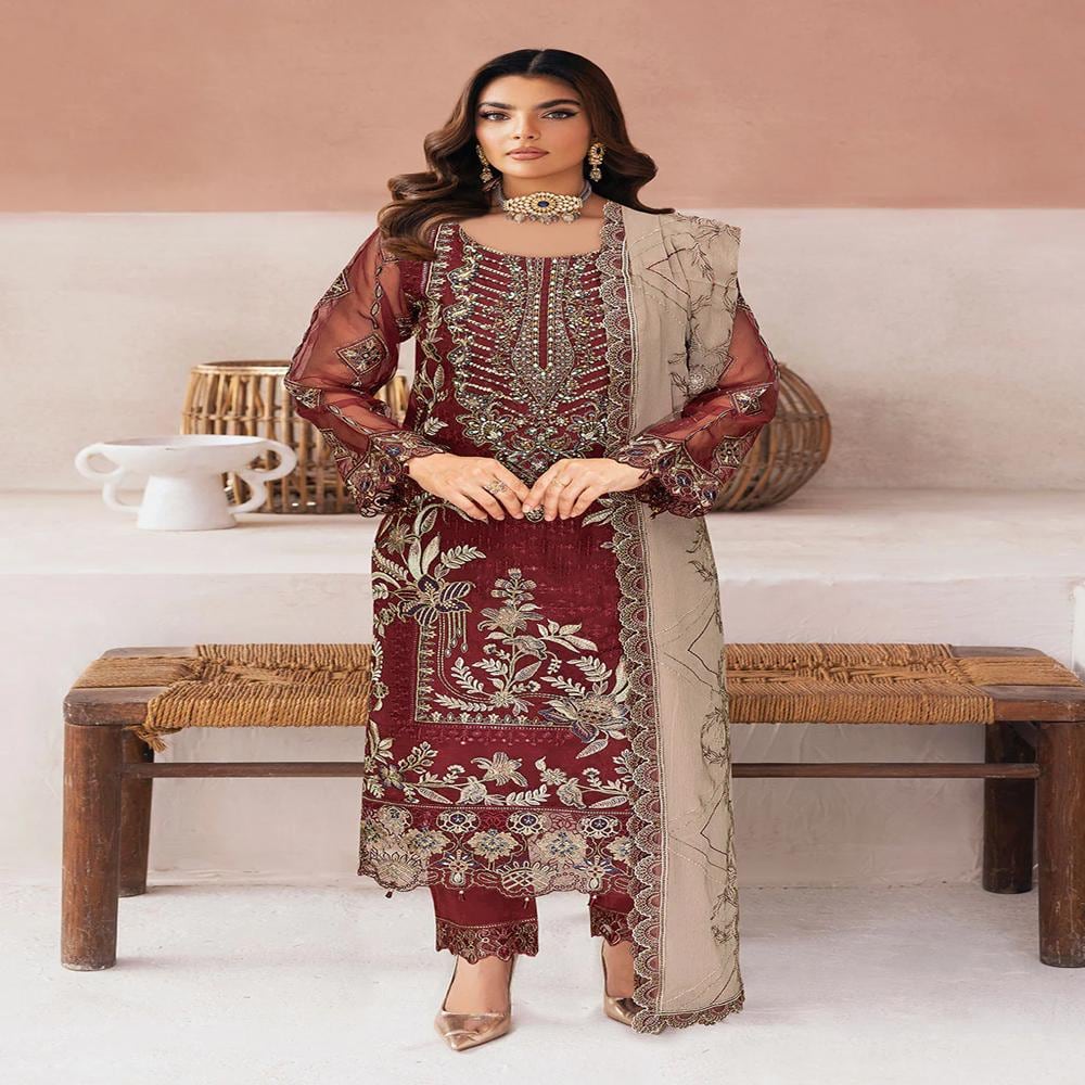 Pakistani Organza Dress - Etsy