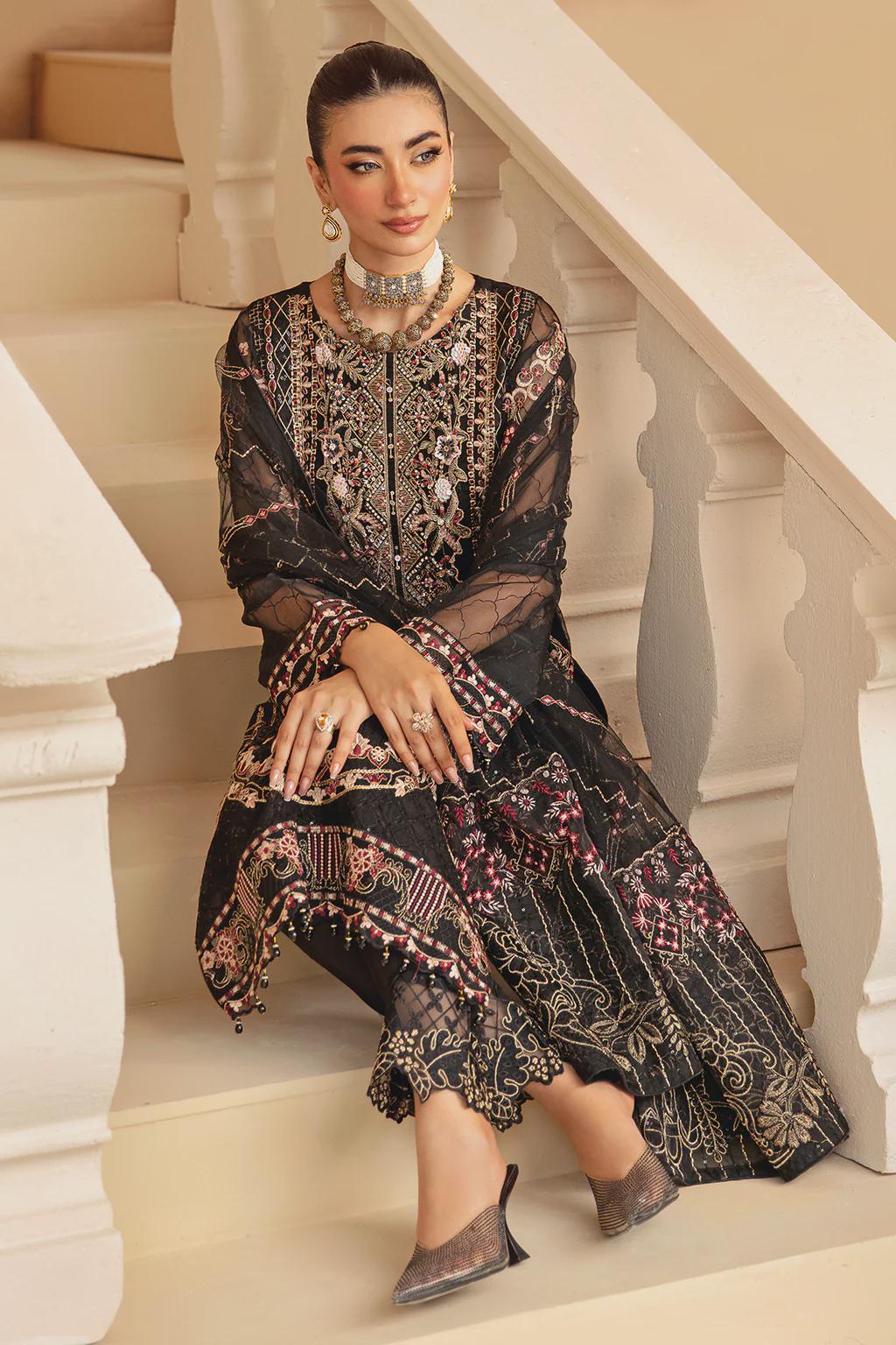white christmas dresses Buy Pakistani Designer Fancy Dress in Mustard Color – Nameera by Farooq main image 1