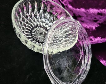 Vintage glazen poederdoos