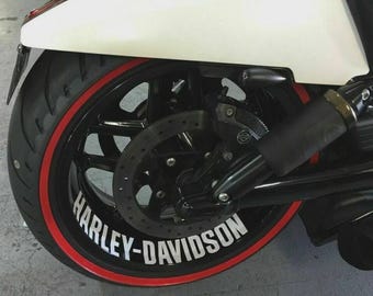 Calcomanías Harley Davidson para rueda delantera y trasera