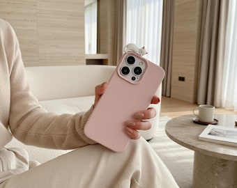 3D Cartoon Cat iPhone Case, Lychee Design, Kawaii Soft Cover