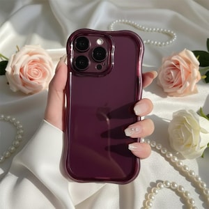 iPhone 18 Pro Max Candy Color iPhone Case | Translucent Wave Edge Design | Cute Everyday Shockproof Cover