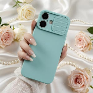Slide Camera Lens Protection iPhone Case | Soft Silicone Shockproof Bumper | Phone Protection