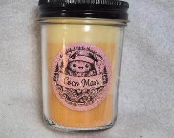 Coco Man / Vela de leche de coco y mango vertida a mano