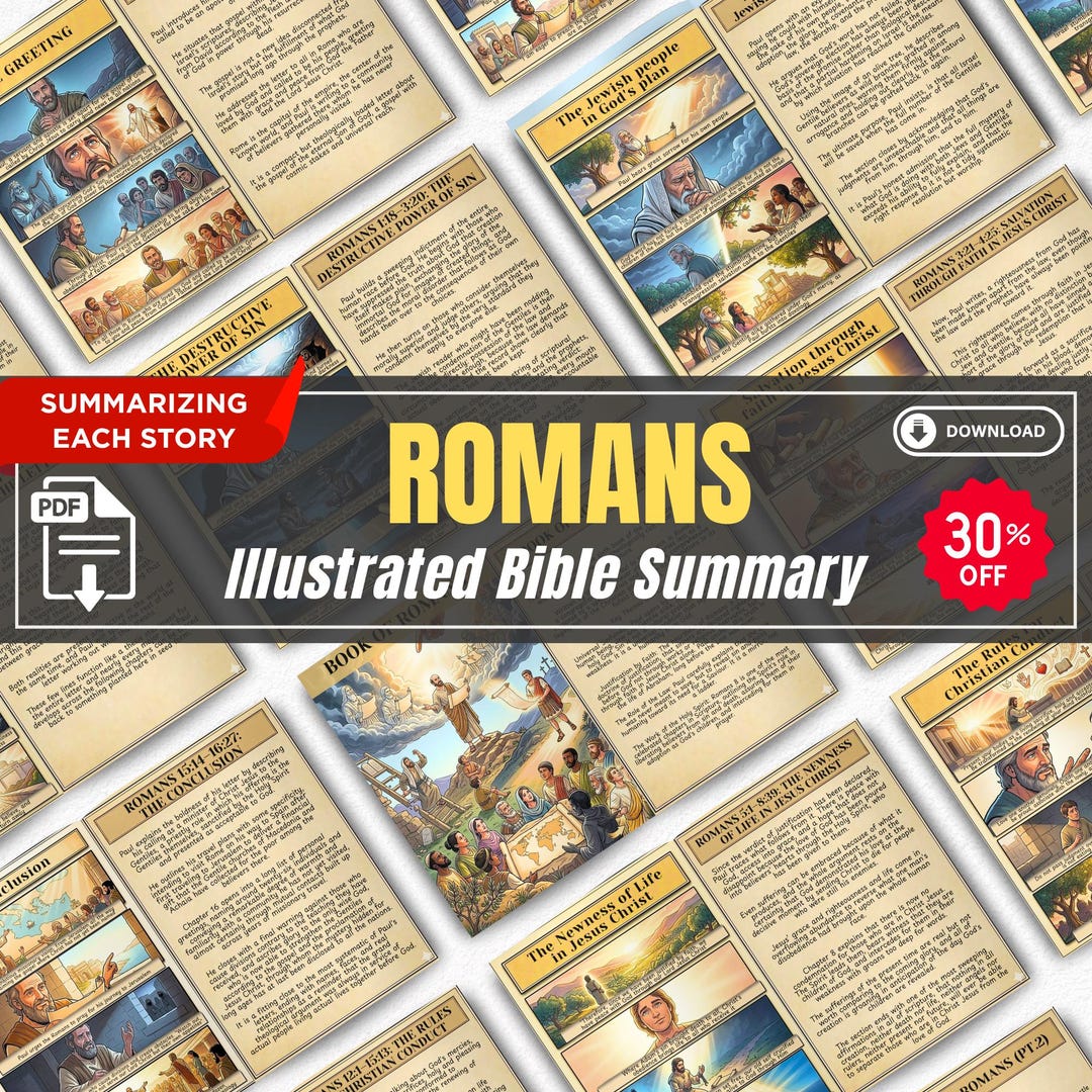 Bible Study Printable Book of Romans, Printable Bible Study Guide PDF ...