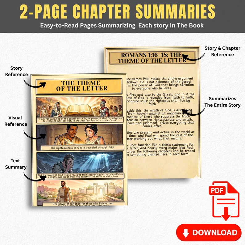 Bible Study Printable Book of Romans, Printable Bible Study Guide PDF ...