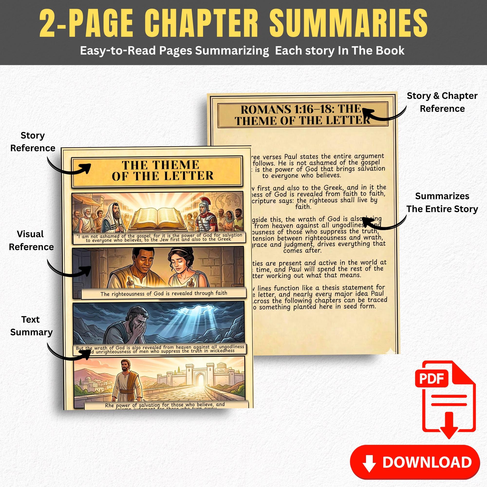 Bible Study Printable Book of Romans, Printable Bible Study Guide PDF ...