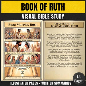 Ruth-Bibelstudienführer zum Ausdrucken | Visuelle Bibelstudie (PDF) | Studie zum Buch Ruth | Für Homeschooling, Jugendgruppen, Kleingruppen, christliches Geschenk