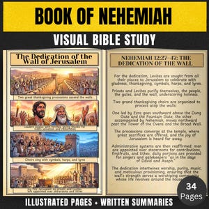 Kit imprimable Résumés bibliques Notes d'étude de la Bible Guide d'étude de la Bible pour les chapitres Guide d'étude Histoires de l'Ancien Testament Étude imprimable des Écritures