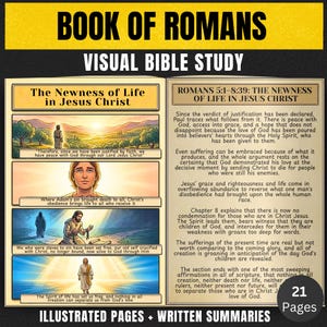 Studio biblico stampabile del libro dei Romani, guida di studio biblico stampabile in PDF, studio biblico per principianti, studio delle Scritture semplice e facile in PDF