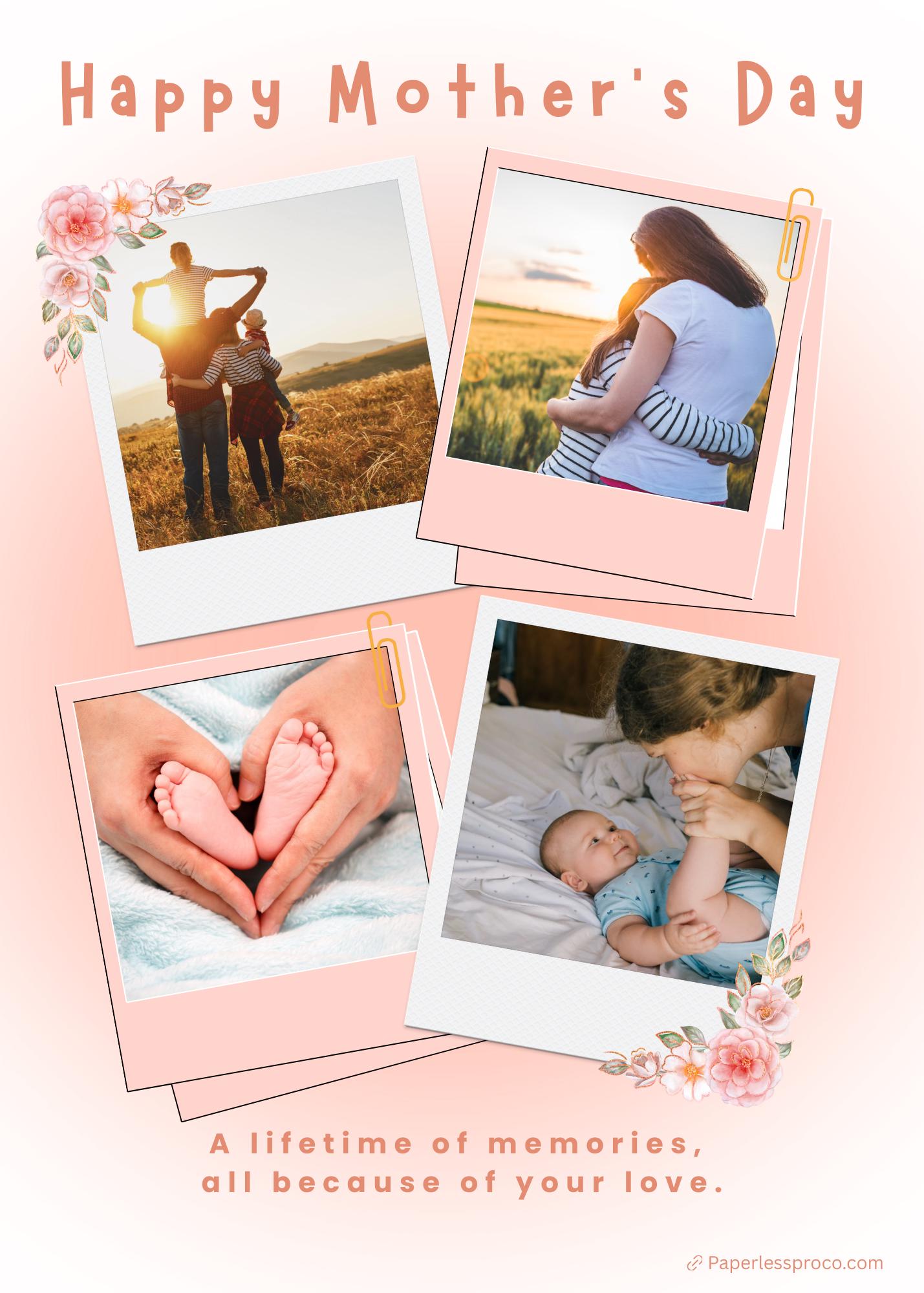 Mother's Day Photo Card Printable, Editable Mom Photo Card 5x7 ...