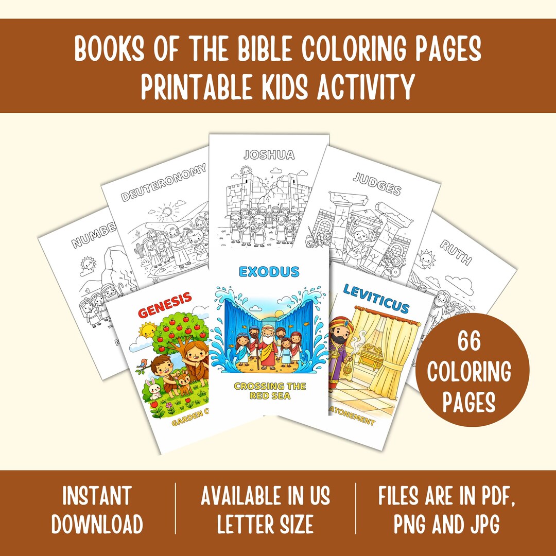 Books of the Bible Coloring Pages – Printable Christian Kids Activity ...