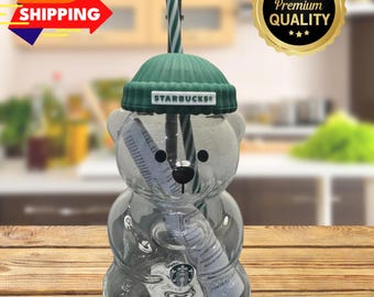 Starbucks Bearista Bear Glass Jar Cold Cup With Straw 2026 Holiday Xmas Gifts
