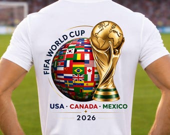 FIFA World Cup 2026 SVG PNG, Usa Canada Mexico Soccer Shirt Design, Football Trophy Graphic, Cricut Cut File, Sublimation Print