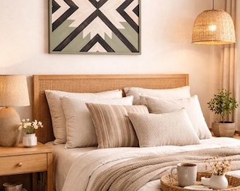 Geometric Wooden Wall Art, 3D Wood Wall Panel, Handmade Boho Wall Decor, Modern Scandinavian Wall Sculpture, Luxury Home Decor
